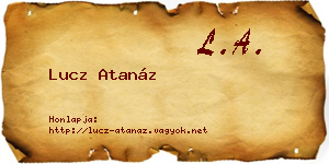 Lucz Atanáz névjegykártya